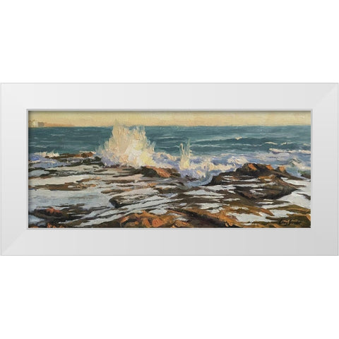 Evening Glory White Modern Wood Framed Art Print by Strube, Ling