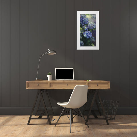 Hydrangeas White Modern Wood Framed Art Print by Strube, Ling