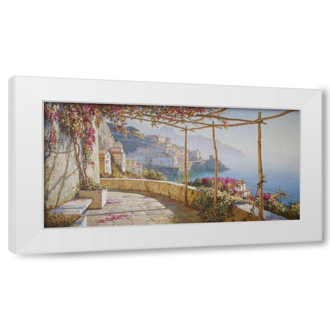 Amalfi. Colors of Autumn White Modern Wood Framed Art Print by Obuchovsky, Yury