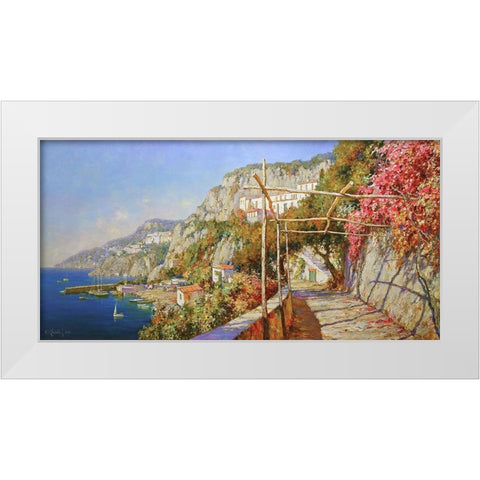 Amalfi White Modern Wood Framed Art Print by Obuchovsky, Yury