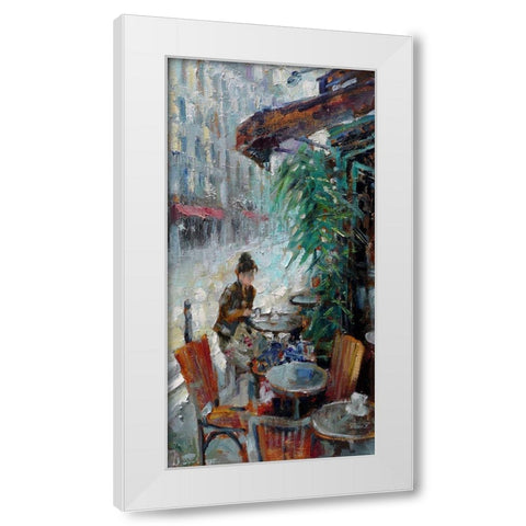 Paris, by Madame Pompadour White Modern Wood Framed Art Print by Zakrynycny, Viktor