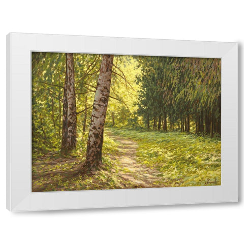 The Path to the Forest II White Modern Wood Framed Art Print by Adamov, Alexey