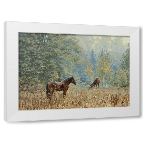 In the Wood White Modern Wood Framed Art Print by Adamov, Alexey