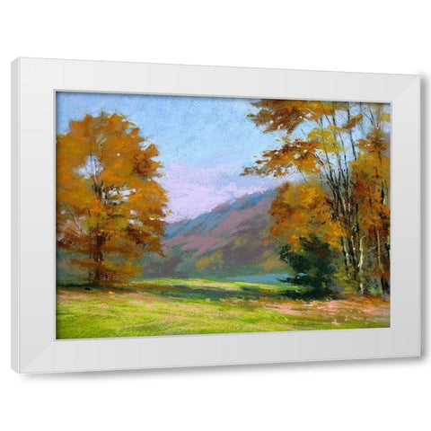 October Gold II White Modern Wood Framed Art Print by Chaney, Alan