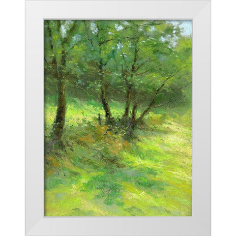 Hedgerow Trees White Modern Wood Framed Art Print by Chaney, Alan