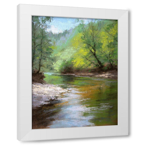 River Bank White Modern Wood Framed Art Print by Chaney, Alan