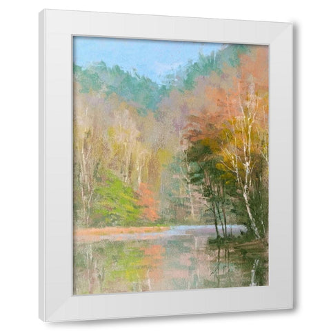 Lakeside in December White Modern Wood Framed Art Print by Chaney, Alan