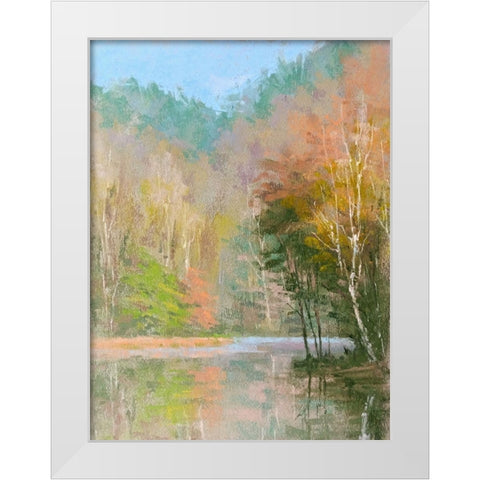 Lakeside in December White Modern Wood Framed Art Print by Chaney, Alan