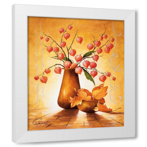 Italian Flowers I White Modern Wood Framed Art Print by Lopardi, E.
