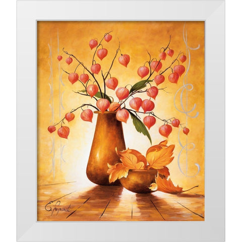 Italian Flowers I White Modern Wood Framed Art Print by Lopardi, E.