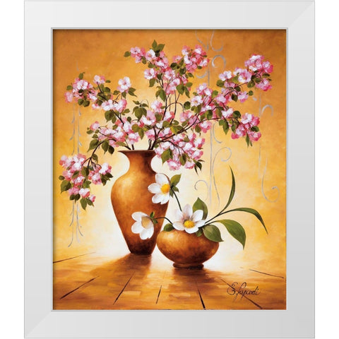 Italian Flowers II White Modern Wood Framed Art Print by Lopardi, E.