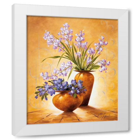 Italian Flowers IV White Modern Wood Framed Art Print by Lopardi, E.