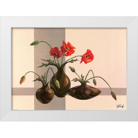 Art Decor VII White Modern Wood Framed Art Print by Krol, Wieslaw