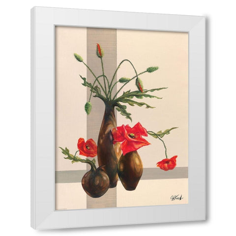 Art Decor VIII White Modern Wood Framed Art Print by Krol, Wieslaw