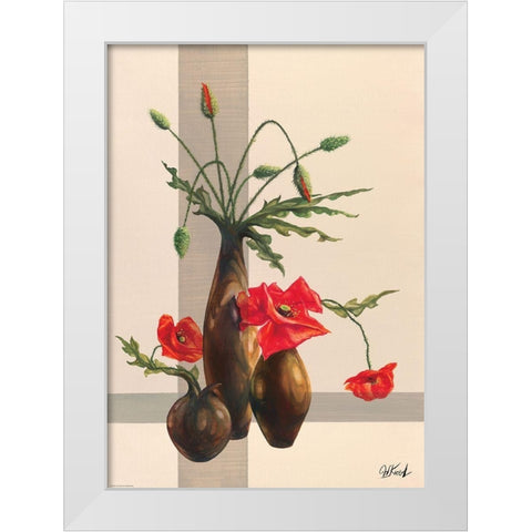 Art Decor VIII White Modern Wood Framed Art Print by Krol, Wieslaw