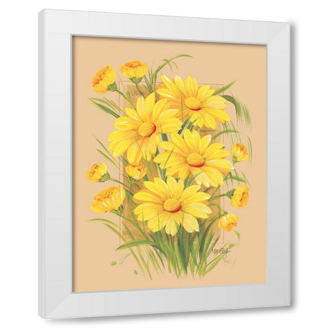 Flowers Composition III White Modern Wood Framed Art Print by Divisova, Jaroslava