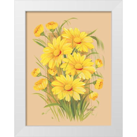 Flowers Composition III White Modern Wood Framed Art Print by Divisova, Jaroslava