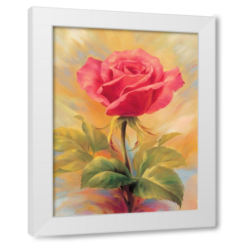 Small Roses II White Modern Wood Framed Art Print by Skorupska, Patrycja
