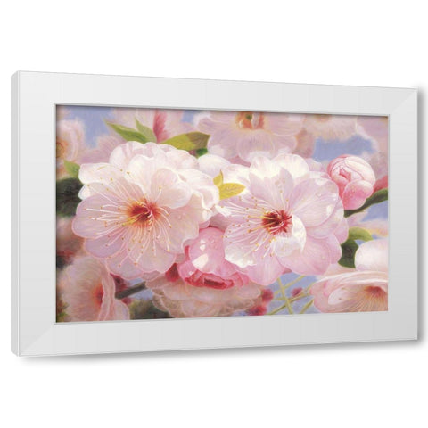 American Flowers I White Modern Wood Framed Art Print by Murphy, John