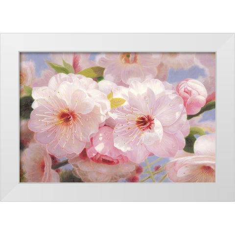 American Flowers I White Modern Wood Framed Art Print by Murphy, John