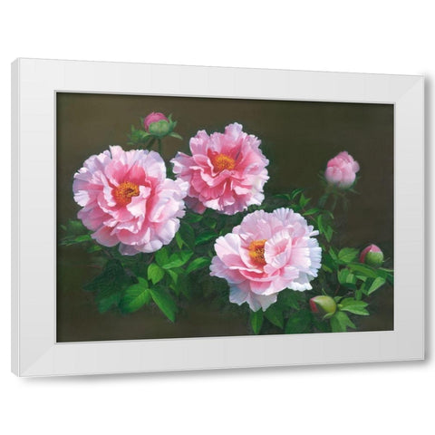 American Flowers I White Modern Wood Framed Art Print by Murphy, John