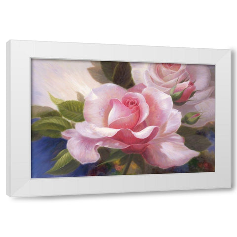 American Flowers V White Modern Wood Framed Art Print by Murphy, John