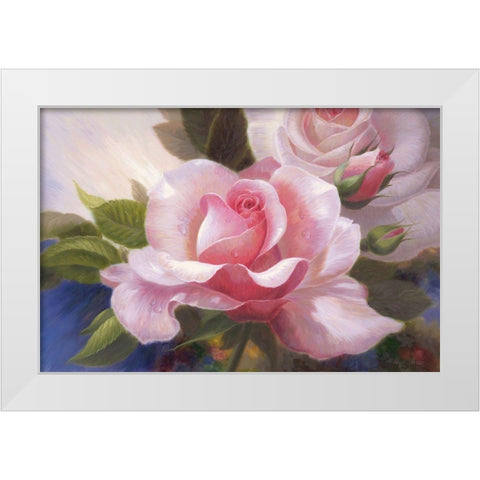 American Flowers V White Modern Wood Framed Art Print by Murphy, John