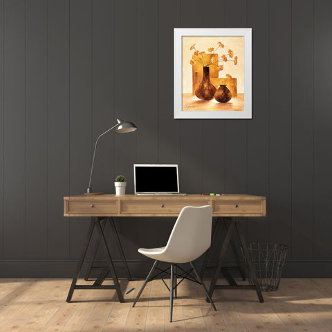 Modern Stillife I White Modern Wood Framed Art Print by Lopardi, E.
