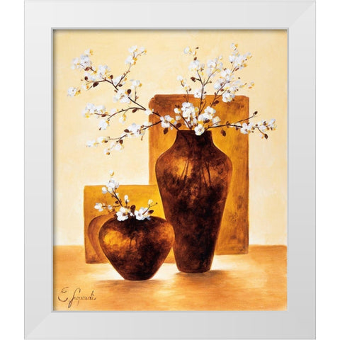 Modern Stillife II White Modern Wood Framed Art Print by Lopardi, E.