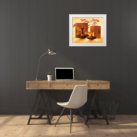 Modern Stillife III White Modern Wood Framed Art Print by Lopardi, E.