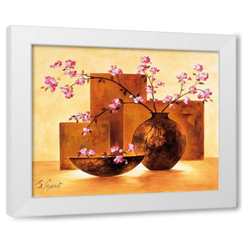 Modern Stillife IV White Modern Wood Framed Art Print by Lopardi, E.