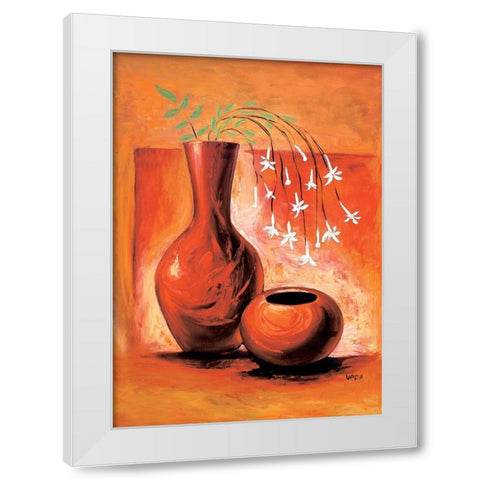 Spring Composition III White Modern Wood Framed Art Print by Veda