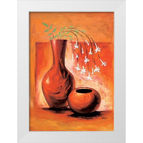 Spring Composition III White Modern Wood Framed Art Print by Veda