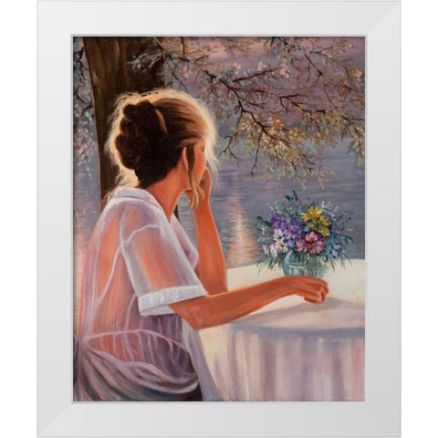 Dreaming about Darling White Modern Wood Framed Art Print by Stepien, Ryszard