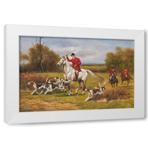 Hunting near Bristol III White Modern Wood Framed Art Print by Schwarz, Johann
