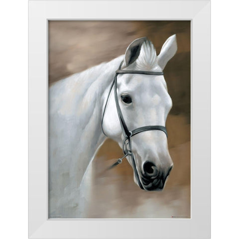 My Best Friend I White Modern Wood Framed Art Print by Petrikova, Eva