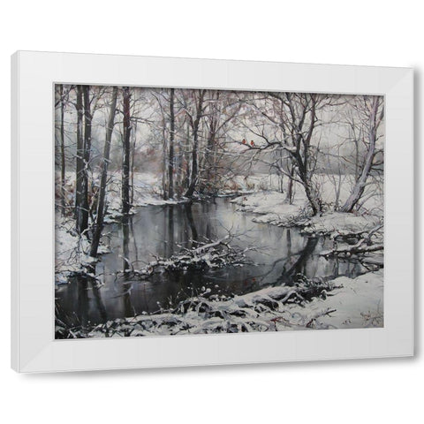 Miracle in a Winter Day White Modern Wood Framed Art Print by Cernov, Ivan