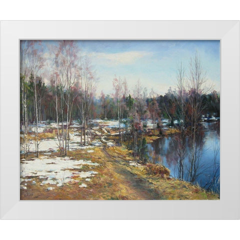 Breath of Spring White Modern Wood Framed Art Print by Cernov, Ivan