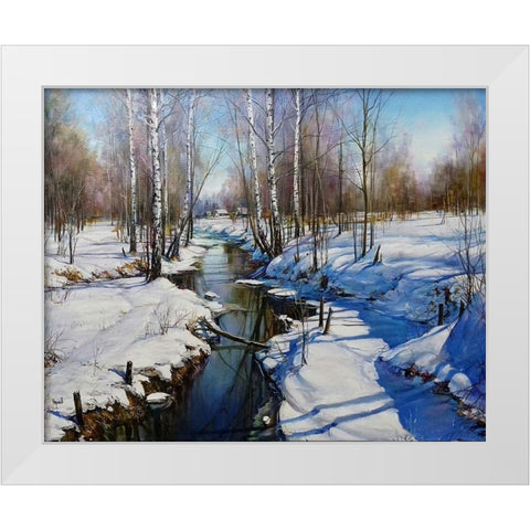 First warm days White Modern Wood Framed Art Print by Cernov, Ivan