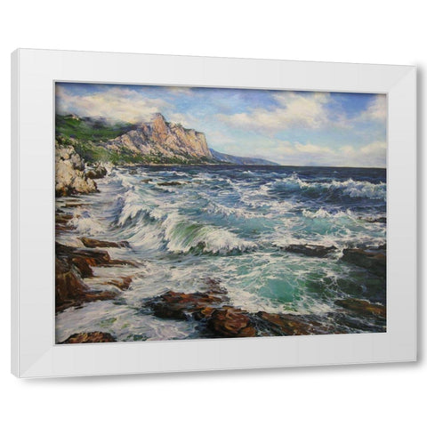 The Coast of my Soul White Modern Wood Framed Art Print by Cernov, Ivan
