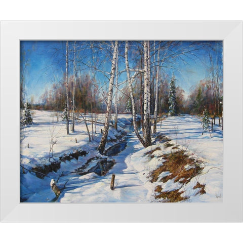 First warm days II White Modern Wood Framed Art Print by Cernov, Ivan
