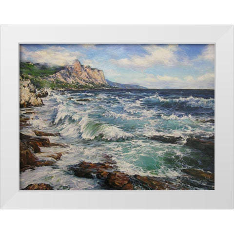 Shore of my Soul White Modern Wood Framed Art Print by Cernov, Ivan