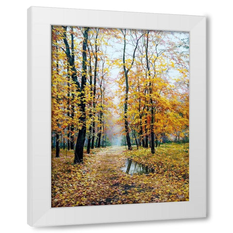 When Autumn plays with you White Modern Wood Framed Art Print by Cernov, Ivan