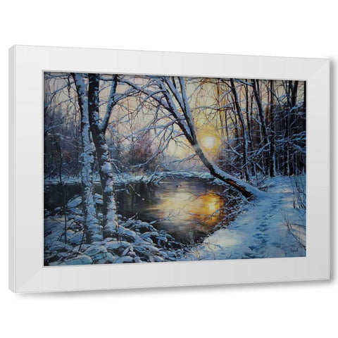 Where February meets the Spring II White Modern Wood Framed Art Print by Cernov, Ivan