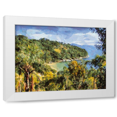 Romantic Bay II White Modern Wood Framed Art Print by Medeiros, Celito