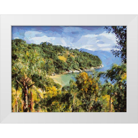Romantic Bay II White Modern Wood Framed Art Print by Medeiros, Celito