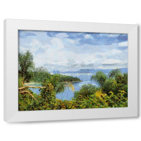 Romantic Bay III White Modern Wood Framed Art Print by Medeiros, Celito