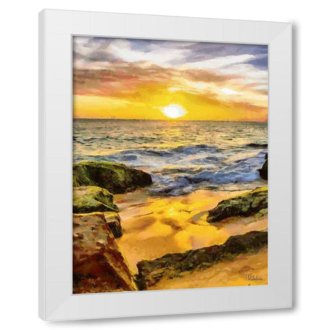 Beautiful Sunrise White Modern Wood Framed Art Print by Medeiros, Celito