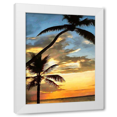 Everyone Loves Palm Trees I White Modern Wood Framed Art Print by Medeiros, Celito