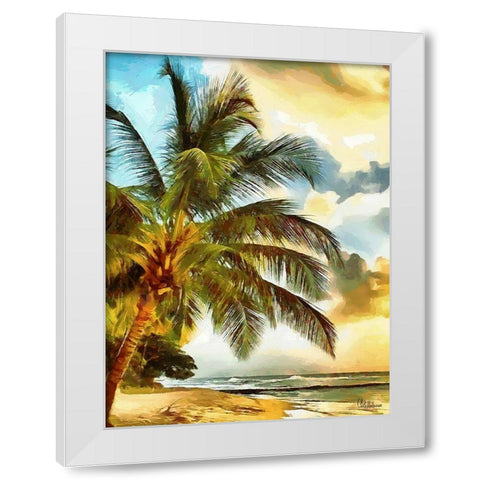 Everyone Loves Palm Trees II White Modern Wood Framed Art Print by Medeiros, Celito